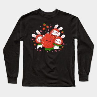 Three Bunnies Berry Long Sleeve T-Shirt